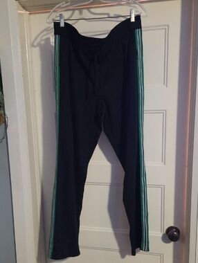 Gerry Weber Black Joggers with Green Side Stripes